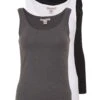 Anna Field Basic Tank 3Er Pack - Débardeur - Black White Mottl