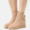 Anna Field Leather Winter Boot - Boots À Talons - Beige