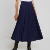 Anna Field Plisse A-Line Midi Skirt - Jupe Trapèze - Maritime Blue
