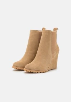 Anna Field Leather Winter Boot - Bottines À Talons Hauts - Beige -Anna Field Promos Boutique b2fb6d53f58b49a59422c079a7a9f598