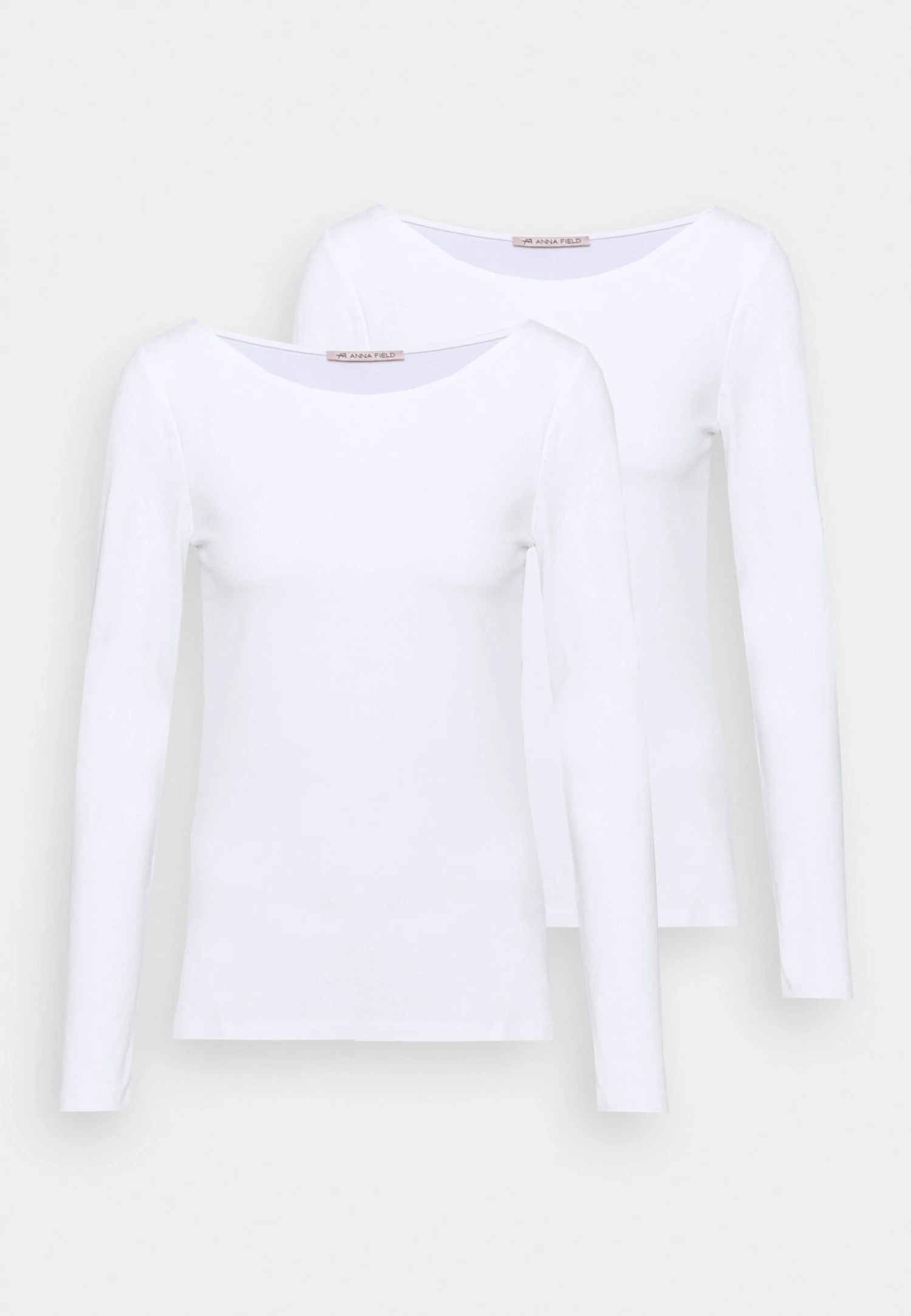 Anna Field 2 Pack - T-Shirt À Manches Longues - White 1 Anna Field 2 Pack - T-Shirt À Manches Longues - White