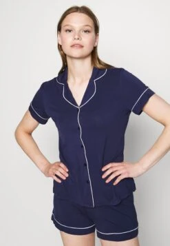 Anna Field Button Through Pj Set - Pyjama - Blue/White -Anna Field Promos Boutique ca0de327115340e9b0cf3dcf947f73c6